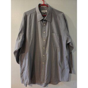 Christian Dior Gray Men Dress Shirt 18 34/35  Pre-Owned